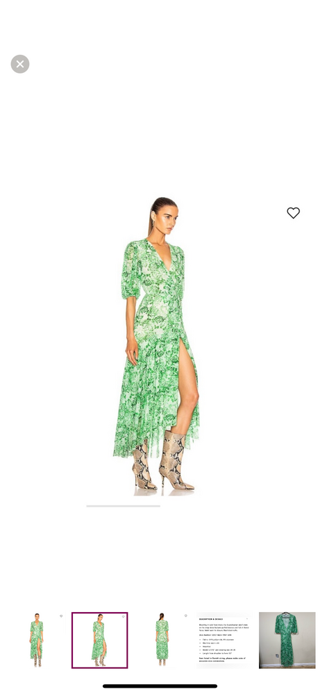 Ganni Floral midi dress in Green